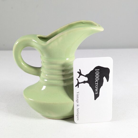Small green MCM creamer, small ceramic pitcher by McCoy or Fredericksburg - Picture 11 of 11